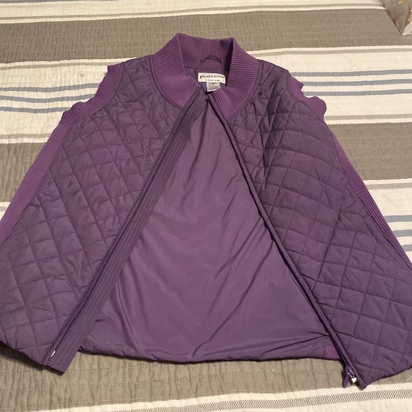 Pendleton Purple Stitch Full-Zip Vest Size M - Picture 6 of 7